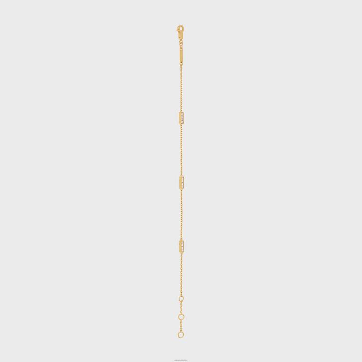 CELINE Yellow Gold & White Triple Bracelet in Diamonds R0ZNN1391