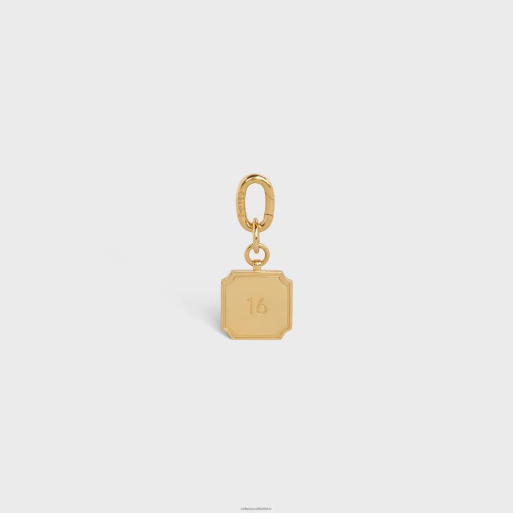 CELINE Gold 16 Charm in Brass R0ZNN537