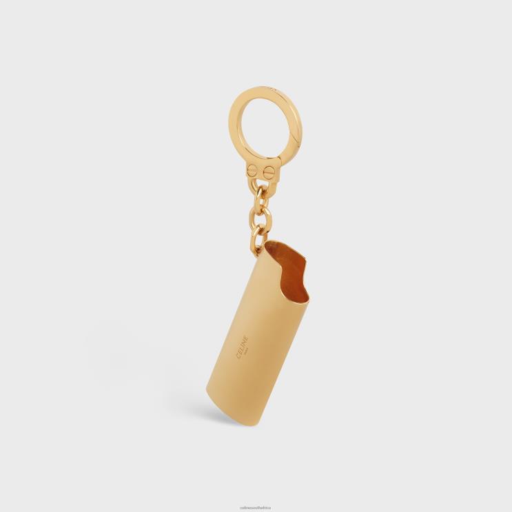 CELINE Gold Lighter Case Charm in Brass R0ZNN534