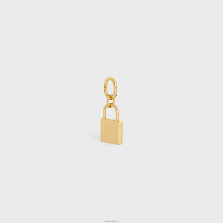 CELINE Gold Padlock Charm in Brass R0ZNN535