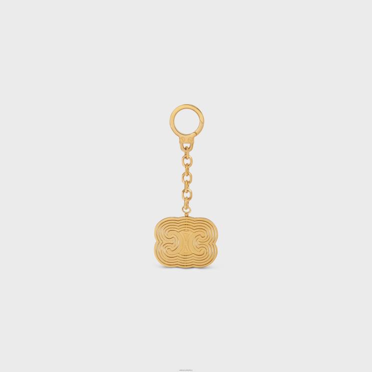 CELINE Gold Triomphe Helix Charm in Brass R0ZNN531