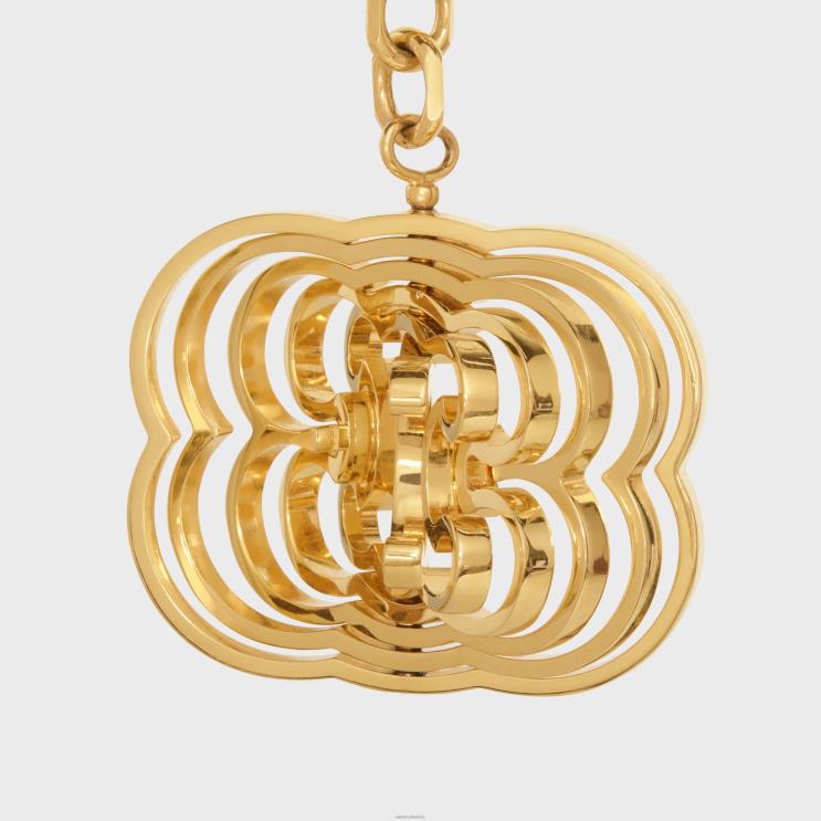 CELINE Gold Triomphe Helix Charm in Brass R0ZNN531