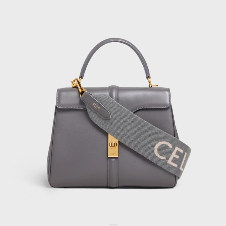CELINE Grey/White Short Strap in Wool With Jacquard R0ZNN523