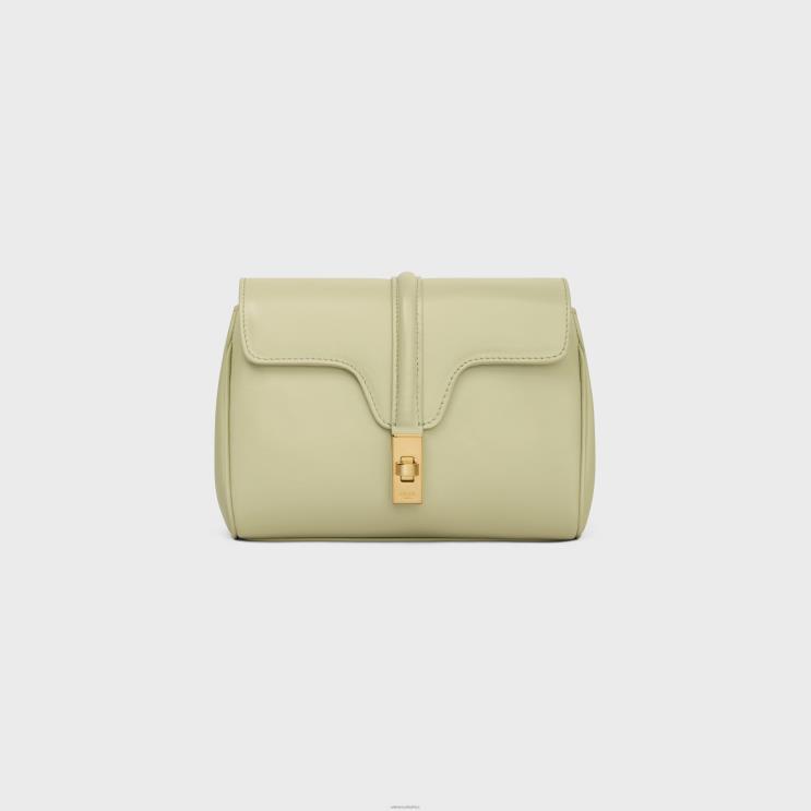 CELINE Almond Green Mini Soft 16 in Smooth Calfskin R0ZNN395