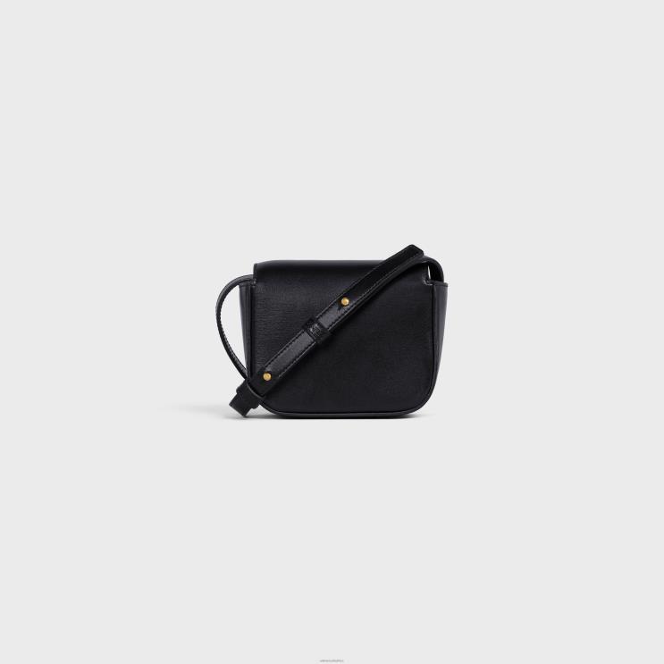 CELINE Black Mini Claude in Shiny Calfskin R0ZNN369