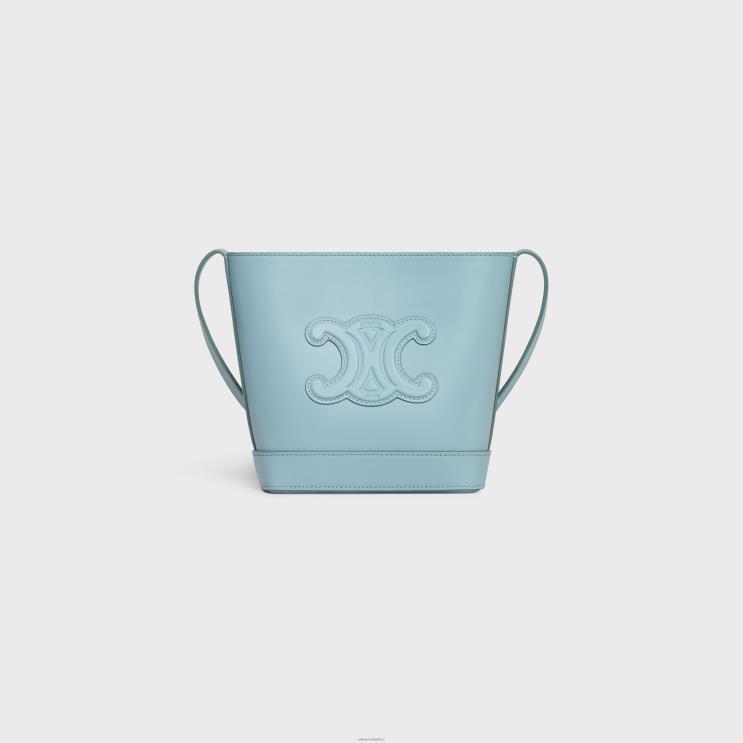 CELINE California Blue Mini Bucket Cuir Triomphe in Smooth Calfskin R0ZNN380