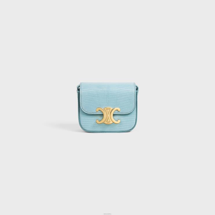 CELINE California Blue Mini Claude in Lizard R0ZNN377