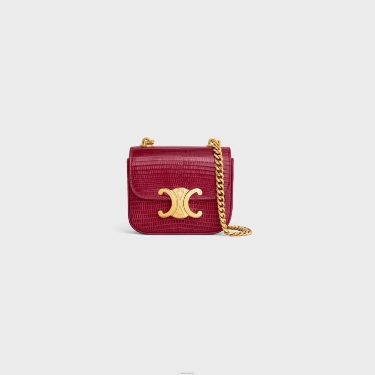 CELINE Carmin Mini Chain Claude in Lizard R0ZNN363