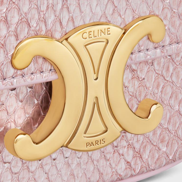 CELINE Light Pink Mini Chain Claude in Pearly Python R0ZNN309