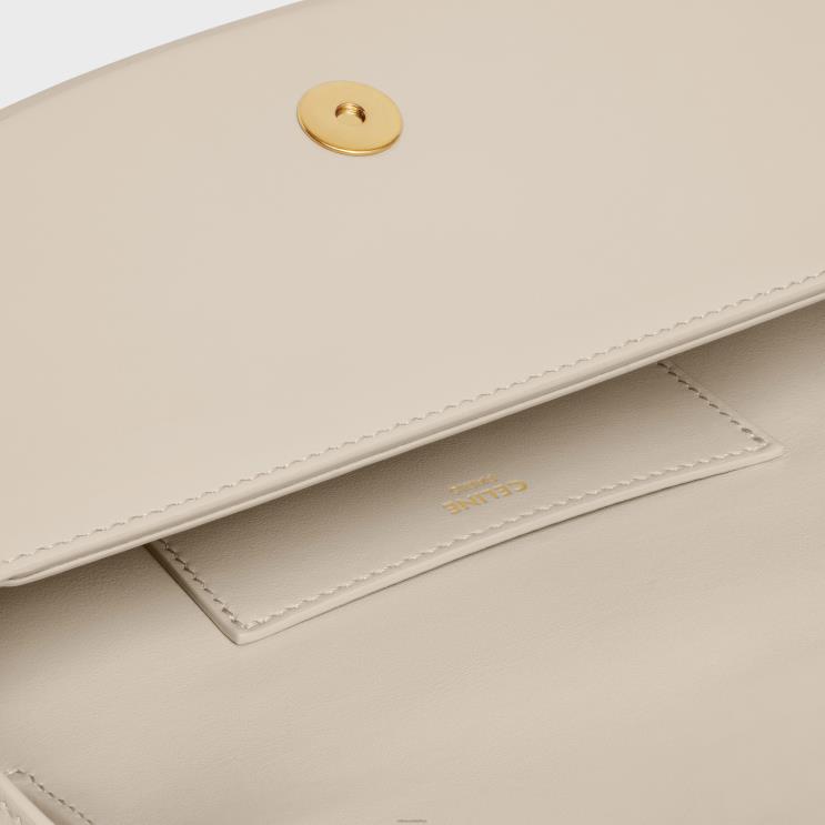 CELINE Light Stone Clutch On Strap Tabou in Smooth Calfskin R0ZNN344