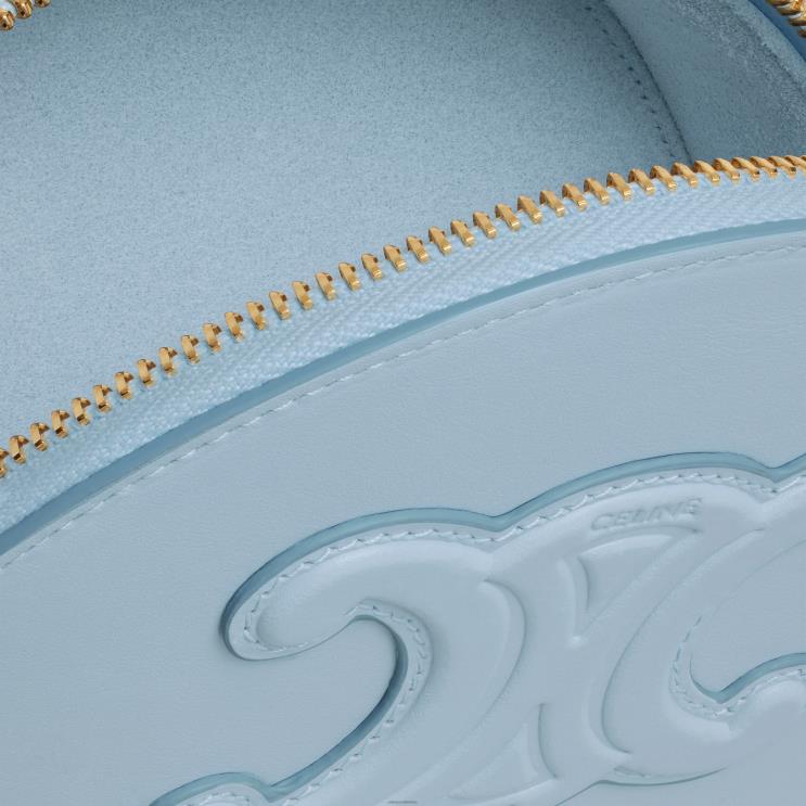 CELINE Pale Blue Half Moon Case in Smooth Calfskin R0ZNN343