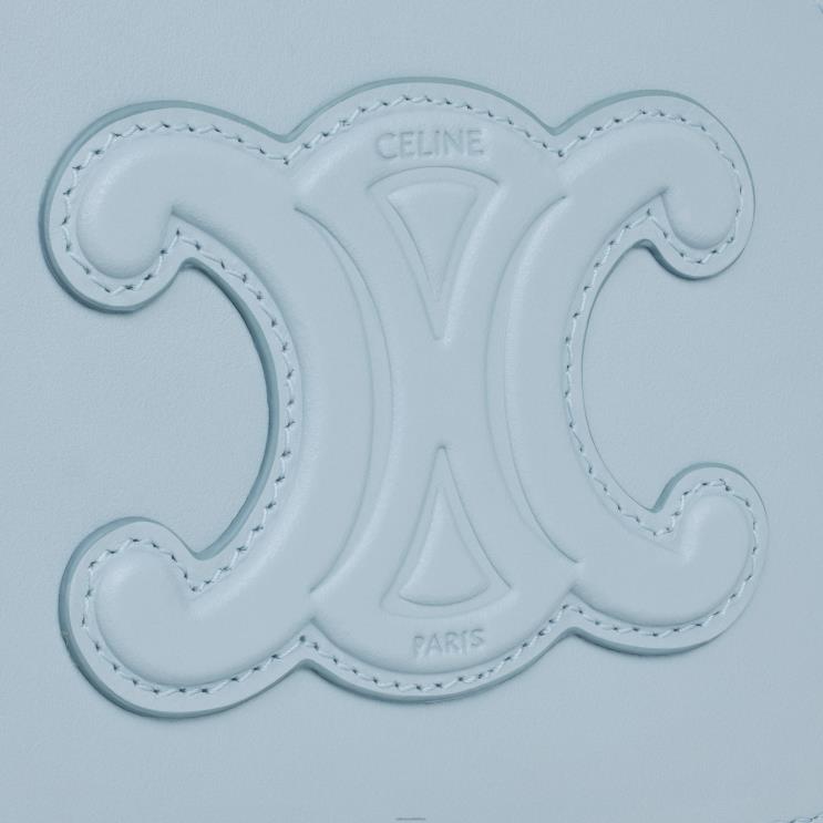 CELINE Pale Blue Half Moon Case in Smooth Calfskin R0ZNN343