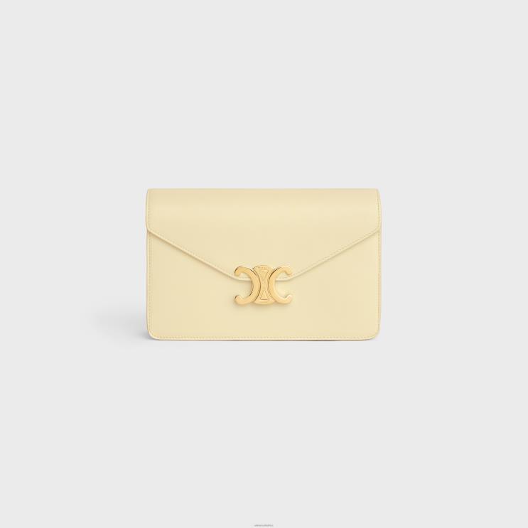 CELINE Sunlight Wallet On Chain Margo in Shiny Calfskin R0ZNN355