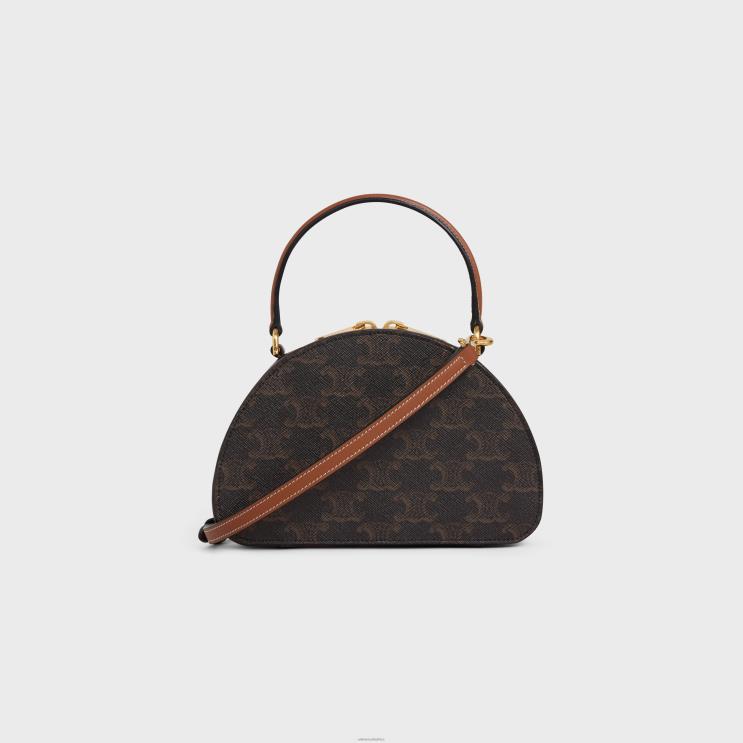 CELINE Tan Half Moon Case Triomphe Canvas R0ZNN346