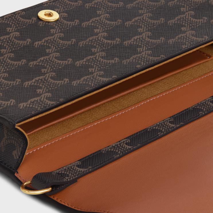 CELINE Tan Multipochette in Triomphe Canvas & Calfskin R0ZNN319