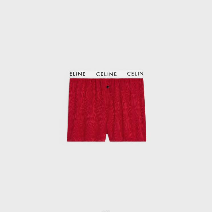 CELINE Carmin Boxers in Shimmering Silk Cady R0ZNN2270