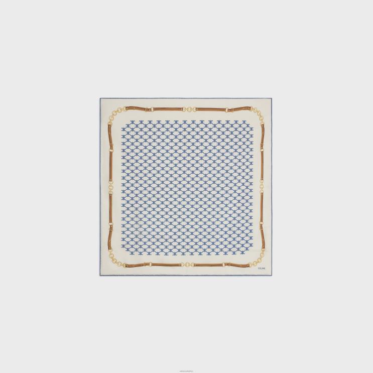 CELINE Denim Heritage Bandana in Silk Twill R0ZNN1217