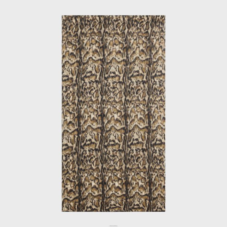 CELINE Leopard Stole in Ocelot-Print Cashmere Muslin R0ZNN1200