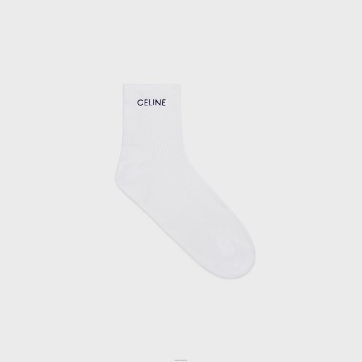 CELINE Off White Socks Cotton R0ZNN1058