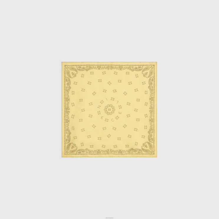 CELINE Paille/Ecorce Bandana in Silk Twill R0ZNN1214