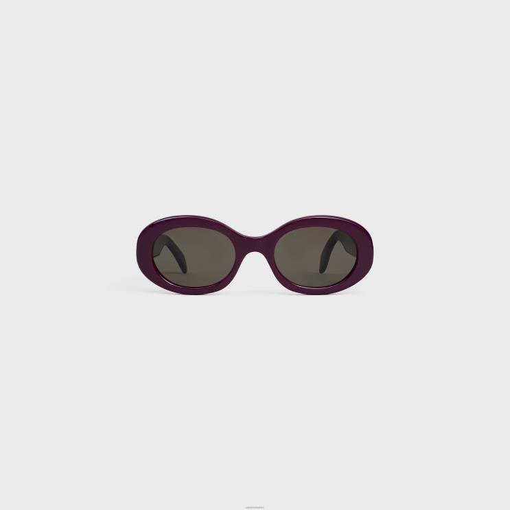 CELINE Aubergine Triomphe 01 Sunglasses in Acetate R0ZNN1100