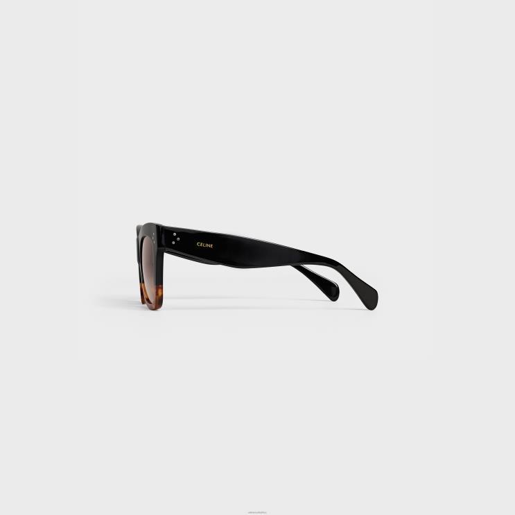 CELINE Black/Havana Cat Eye S004 Sunglasses in Acetate R0ZNN1138