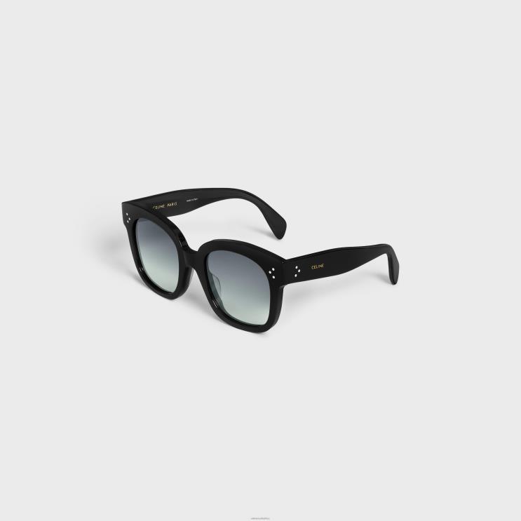 CELINE Black Oversized S002 Sunglasses in Acetate R0ZNN1143