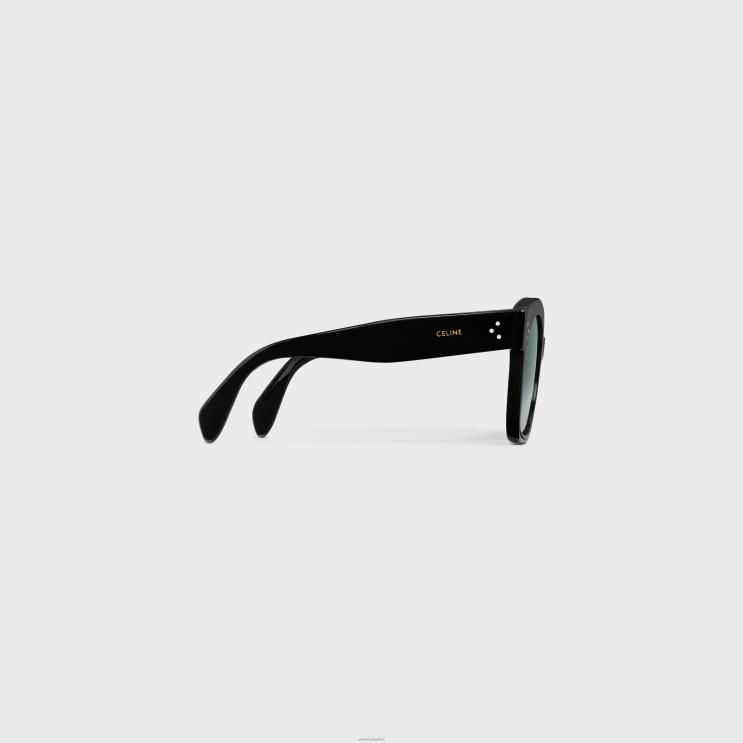 CELINE Black Oversized S002 Sunglasses in Acetate R0ZNN1143
