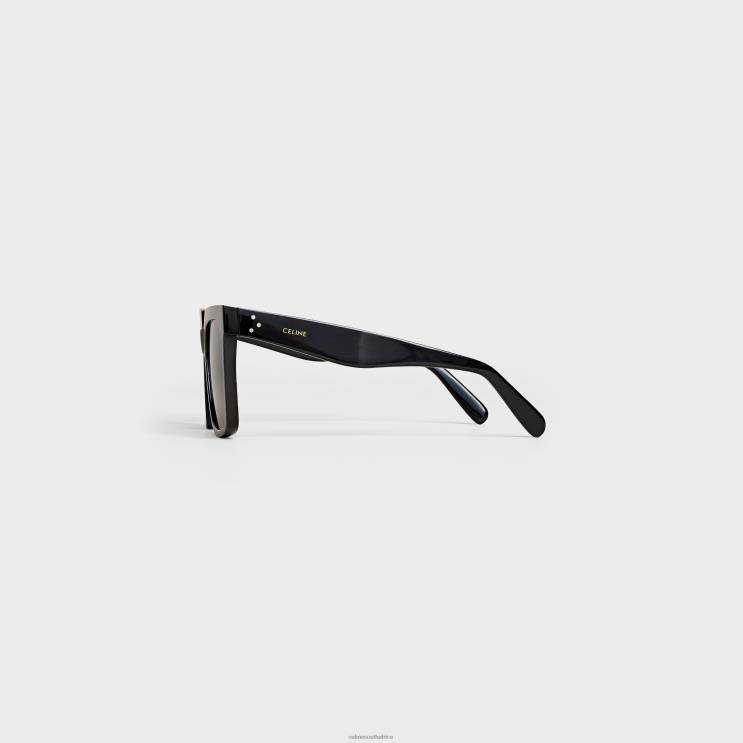 CELINE Black Oversized S055 Sunglasses in Acetate With Polarized Lenses R0ZNN1148