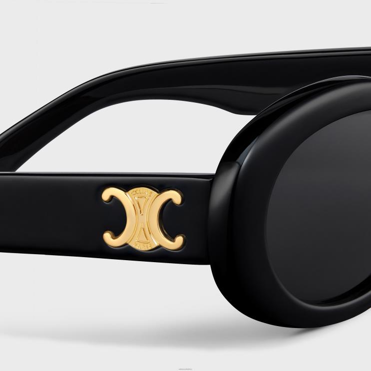CELINE Black Triomphe 01 Sunglasses in Acetate R0ZNN1098