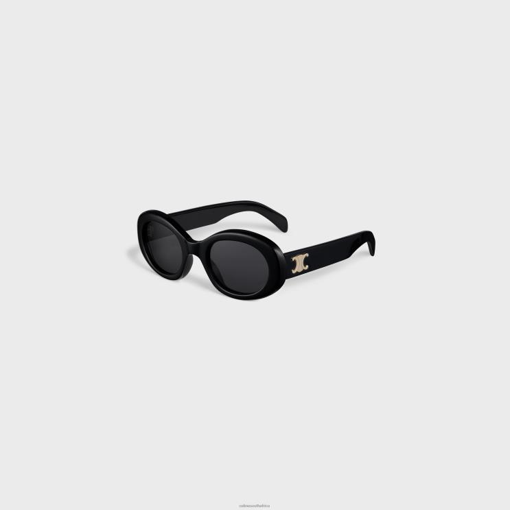CELINE Black Triomphe 01 Sunglasses in Acetate R0ZNN1098