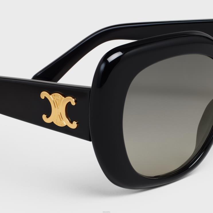 CELINE Black Triomphe 06 Sunglasses in Acetate R0ZNN1108
