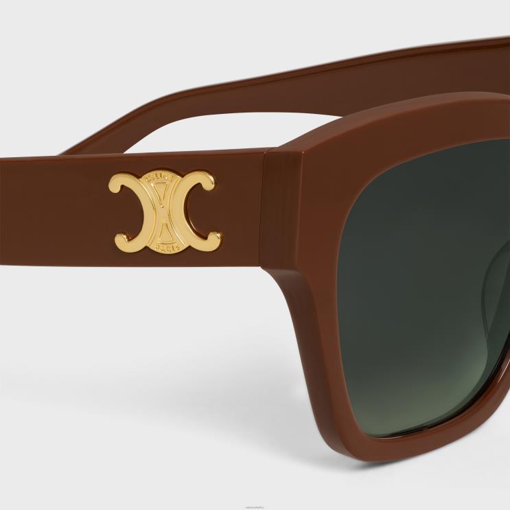 CELINE Chocolate Triomphe 09 Sunglasses in Acetate R0ZNN1114