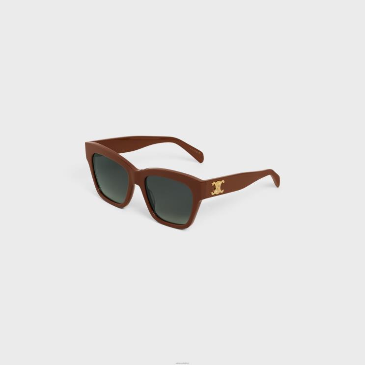 CELINE Chocolate Triomphe 09 Sunglasses in Acetate R0ZNN1114