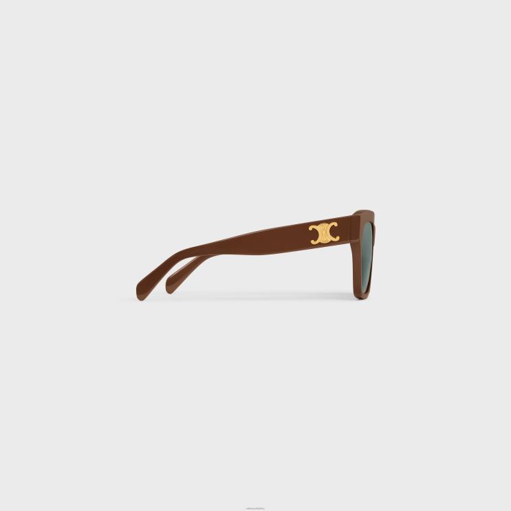 CELINE Chocolate Triomphe 09 Sunglasses in Acetate R0ZNN1114