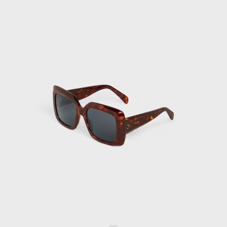CELINE Classic Havana Square S263 Sunglasses in Acetate R0ZNN1150