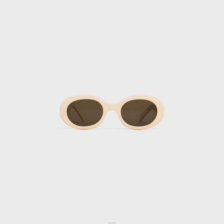 CELINE Ivory Triomphe 01 Sunglasses in Acetate R0ZNN1102