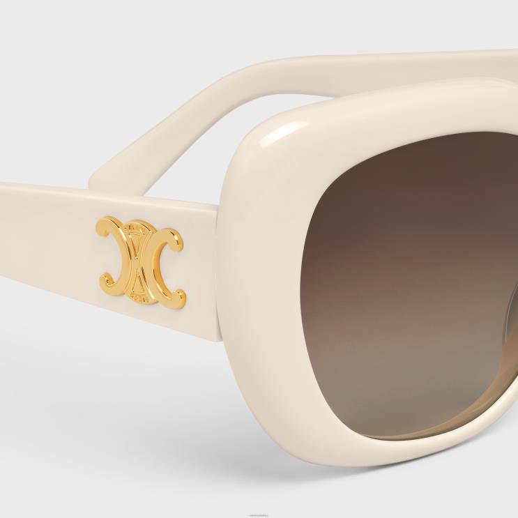 CELINE Ivory Triomphe 06 Sunglasses in Acetate R0ZNN1112
