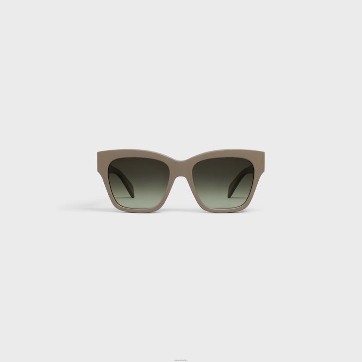 CELINE Khaki Triomphe 09 Sunglasses in Acetate R0ZNN1116