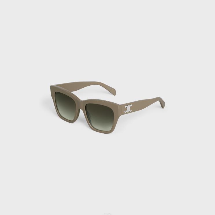 CELINE Khaki Triomphe 09 Sunglasses in Acetate R0ZNN1116