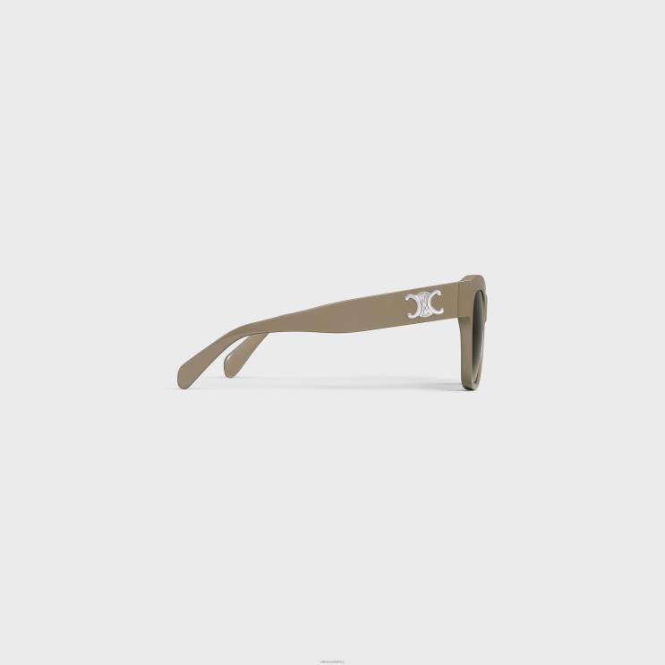 CELINE Khaki Triomphe 09 Sunglasses in Acetate R0ZNN1116