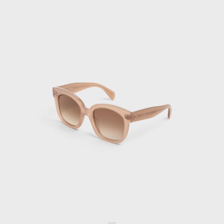 CELINE Milky Hazelnut Oversized S002 Sunglasses in Acetate R0ZNN1146