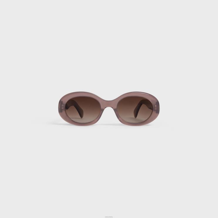 CELINE Milky Hazelnut Triomphe 01 Sunglasses in Acetate R0ZNN1101