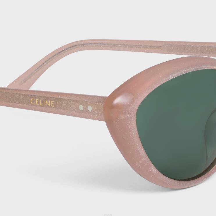 CELINE Pink Glitter Cat Eye S264 Sunglasses in Acetate R0ZNN1140