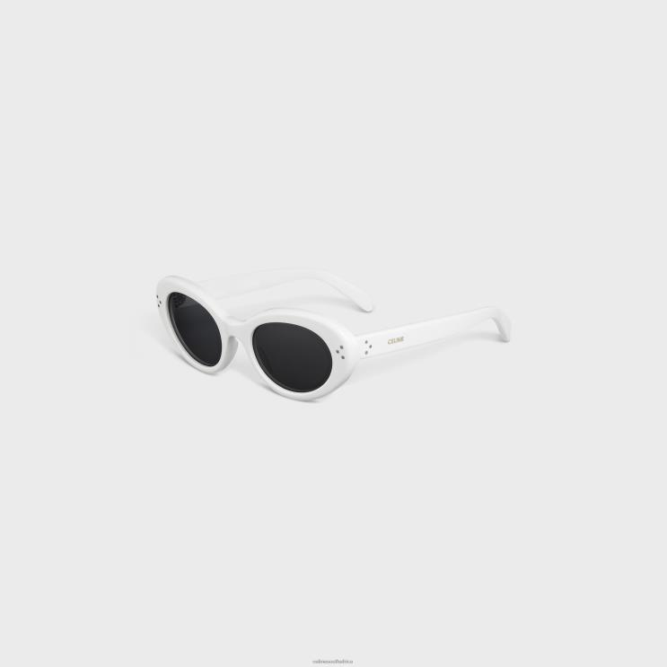 CELINE White Cat Eye S193 Sunglasses in Acetate R0ZNN1134