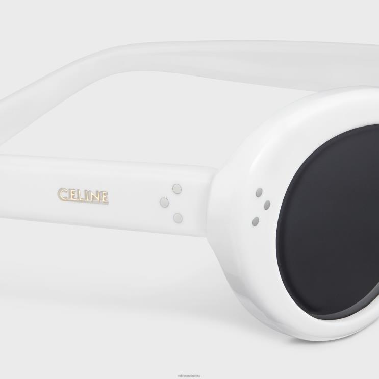 CELINE White Cat Eye S193 Sunglasses in Acetate R0ZNN1134