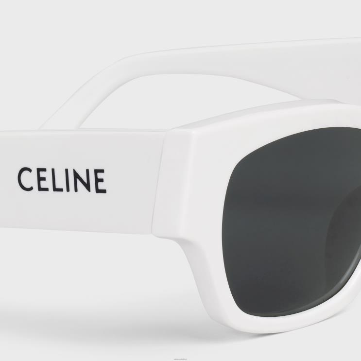 CELINE White Monochroms 01 Sunglasses in Acetate R0ZNN1127