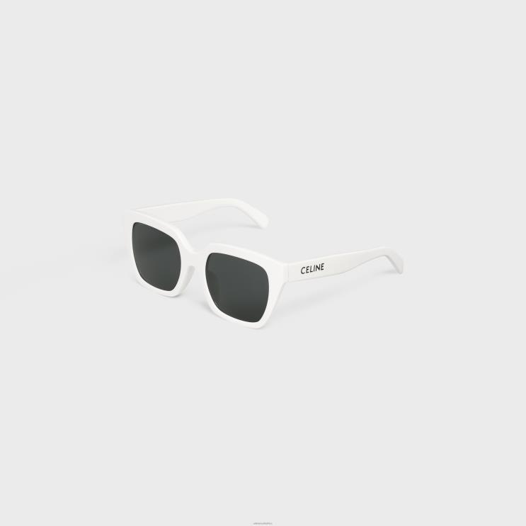 CELINE White Monochroms 03 Sunglasses in Acetate R0ZNN1129