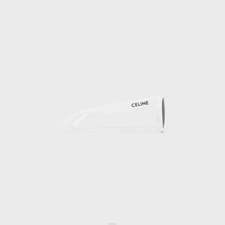 CELINE White Monochroms 03 Sunglasses in Acetate R0ZNN1129