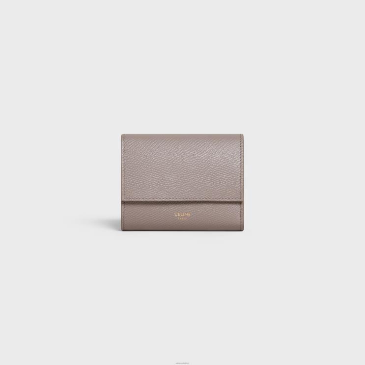 CELINE Pebble Small Trifold Wallet in Grained Calfskin R0ZNN485